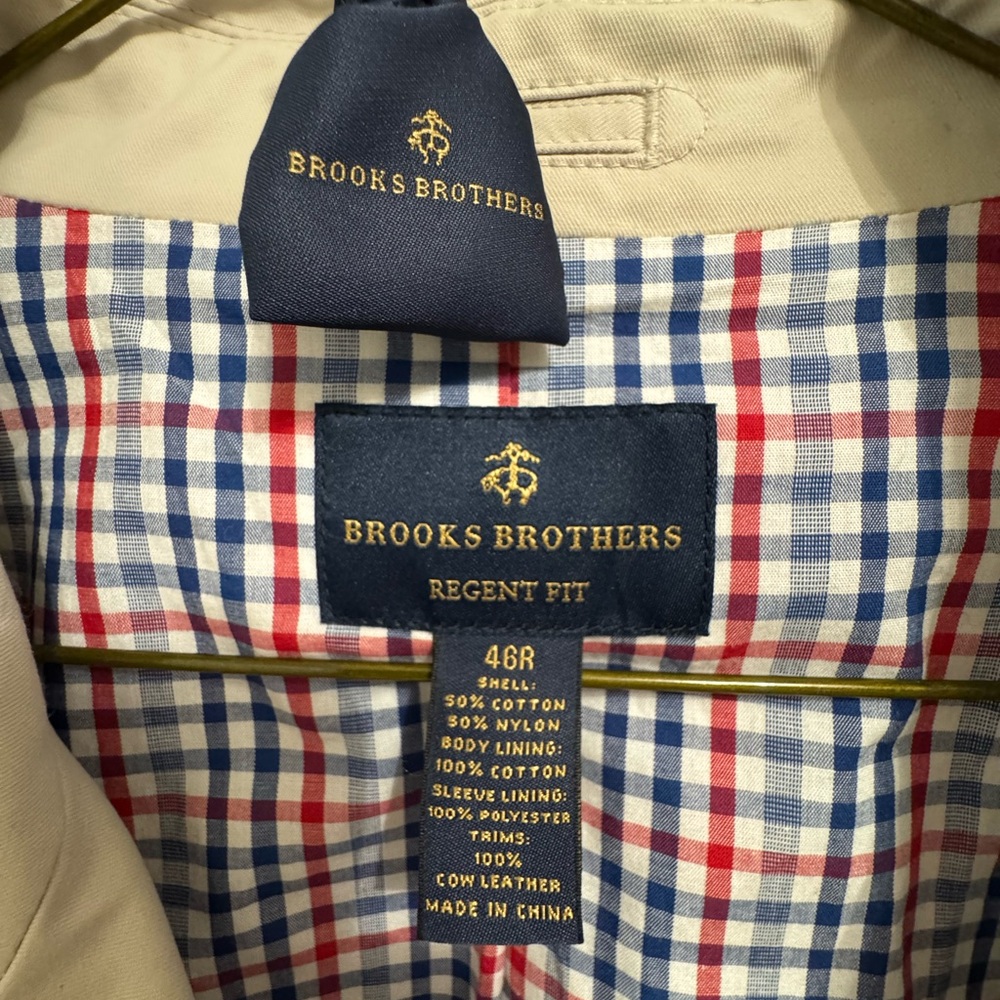 Brooks Brothers Beige Rain Trench Coated